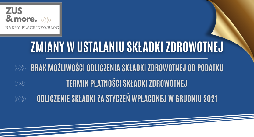 SKŁADKA ZDROWOTNA 2022r. – ZAOSZCZĘDŹ OPŁACAJĄC SKŁADKĘ ZA GRUDZIEŃ… W GRUDNIU