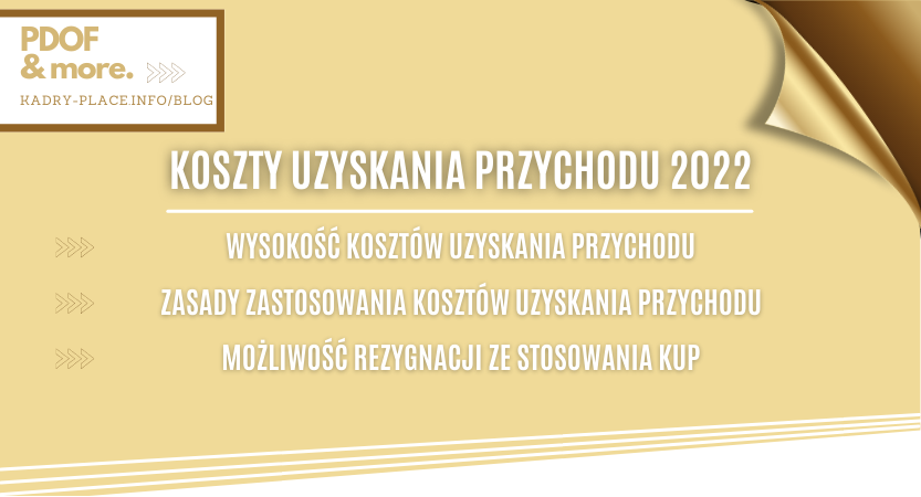 KOSZTY UZYSKANIA PRZYCHODU 2022