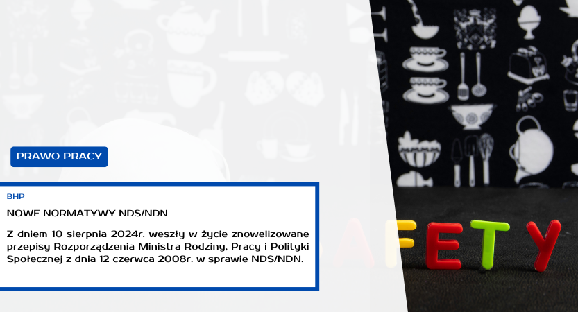 NOWE NORMATYWY NDS/NDN CZYNNIKÓW SZKODLIWYCH