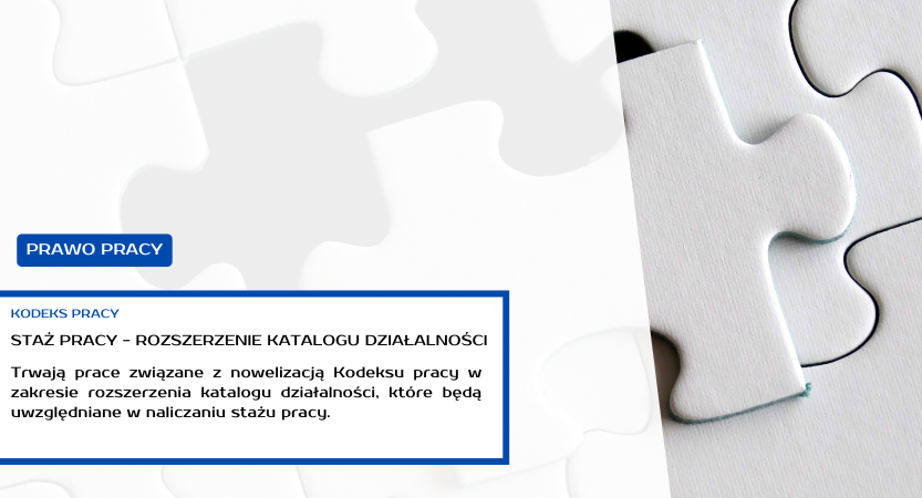 STAŻ PRACY – ZMIANA KODEKSU PRACY